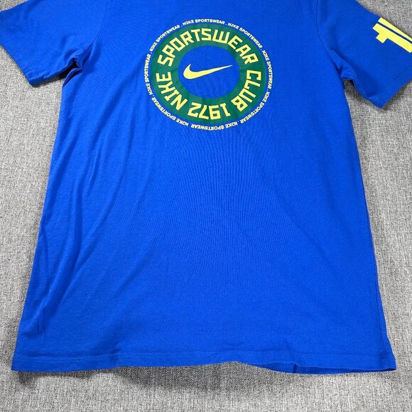 The Nike Tee Shirt Men's Medium Crew Neck Athletic Cut Blue Sportswear Club 1972 - Picture 4 of 10